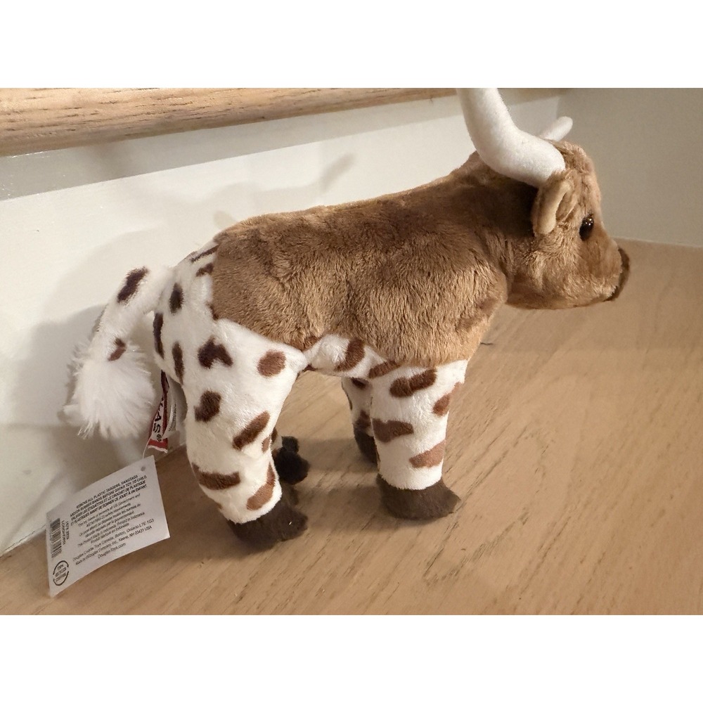 Douglas Cuddle Zeb Longhorn Plush Stuffed Animal Toy 1576 Brown White NWT